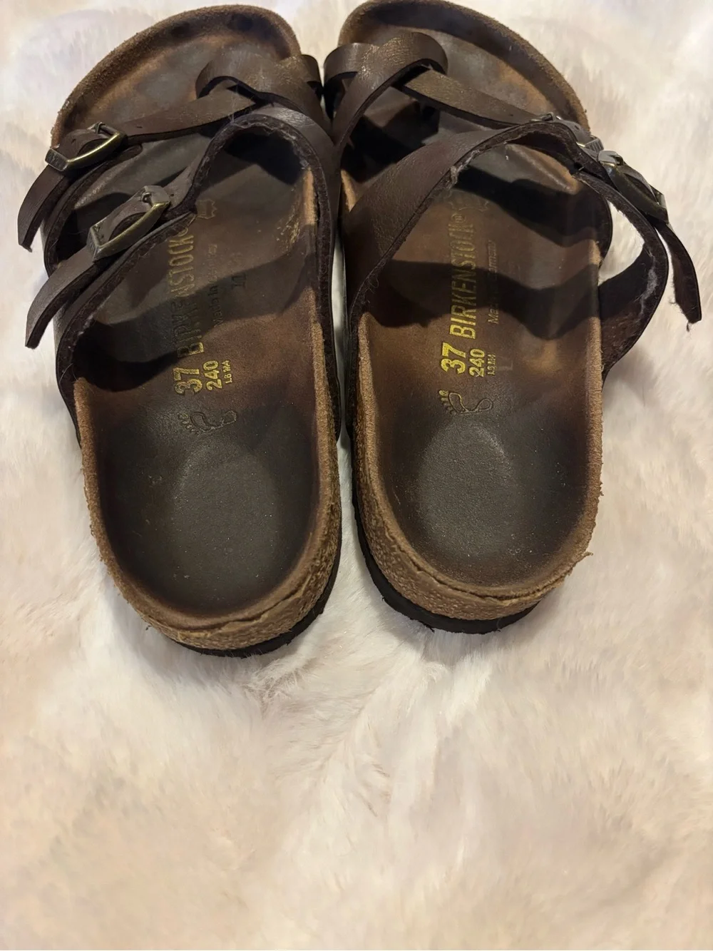 Birkenstock Mayari Dark Bronze Sz 38
